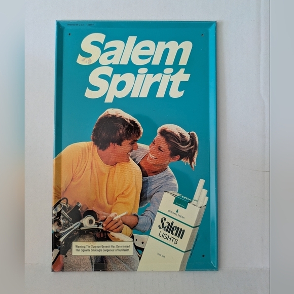 None Other - Vtg 1973 Salem Spirit Metal Tin Tobacco Advertising Salem Light Cigarettes